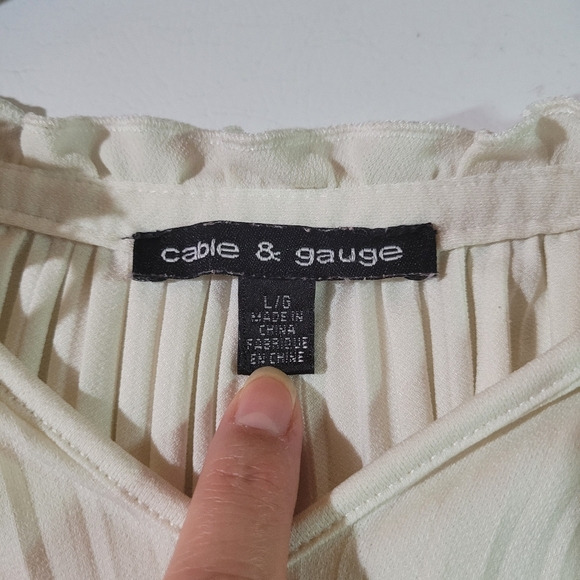 Ivory peasant blouse Large - Picture 3 of 11